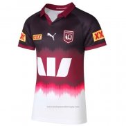 Maillot Queensland Maroons Rugby 2024 Entrainement Blanc Fuchsia