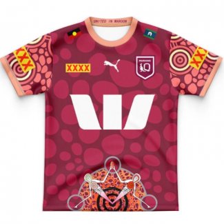 Maillot Enfant Queensland Maroons Rugby 2024 Indigene